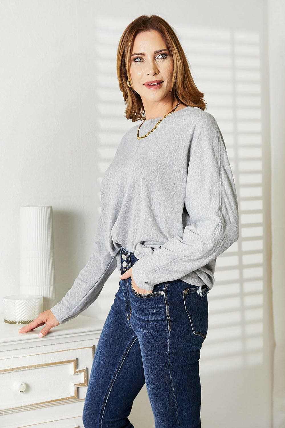 Chic sheer sleeve top for women - Love Salve